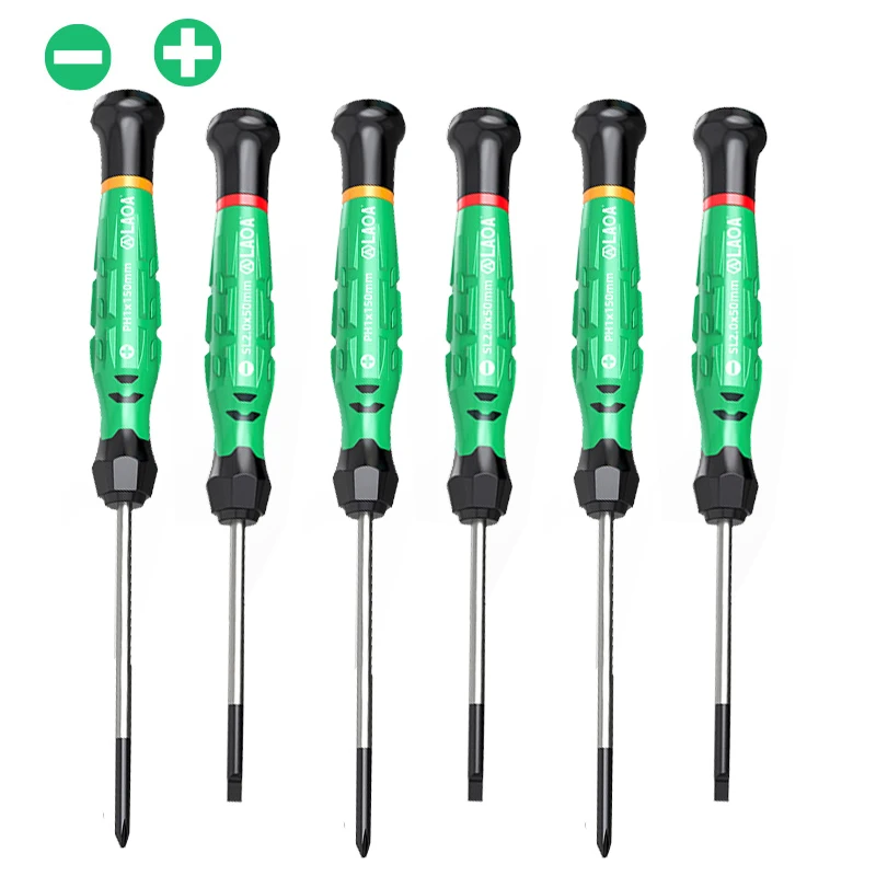 LAOA 1pc Mini Phillip Screwdriver With Magnetism Multi Functional Slotted Screwdrivers 58HRC Alloy Steel