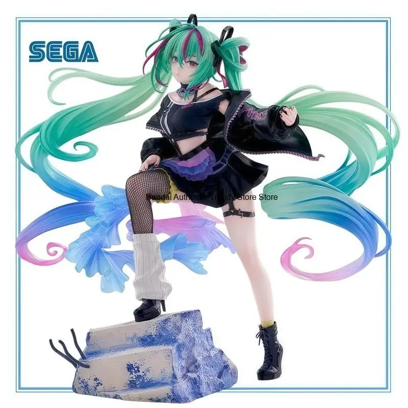 在庫あり-オリジナルsega初音ミク-figurizm-パンク-pvc-23cm-アニメキャラクターモデル-コレクション-デスクトップデコレーション-おもちゃ-ギフト