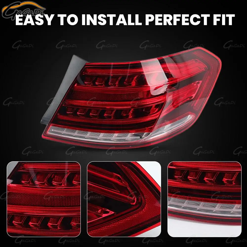 

Outside Right LED Tail Lights For Mercedes Benz E-Class W212 E350 E300 E250 E63 2014-2016 Replacement Car Lamp Assembly Tools