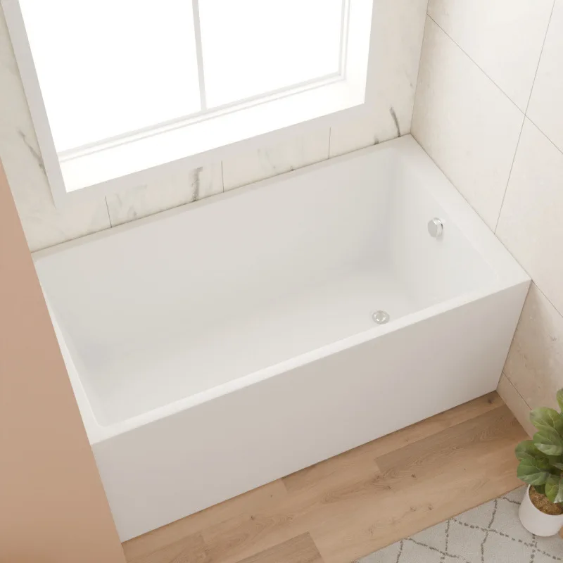 Household adult acrylic bathtub Japanese-style small apartment seamless integrated thin-sided bathtub Factory direct sales