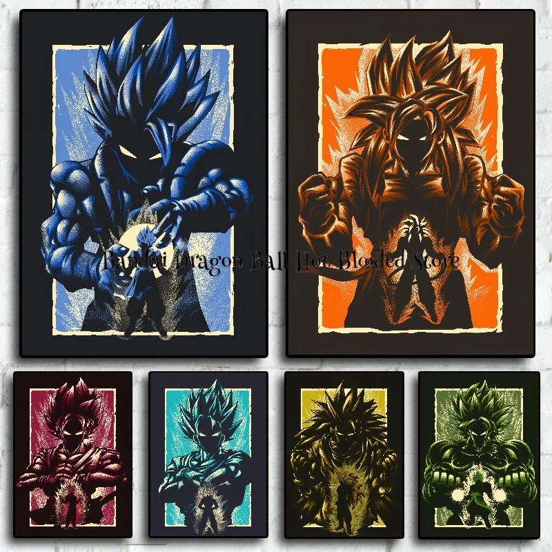 

Japanese Anime Characters Dragon Ball Decorative Painting Super Saiyan Wukong Birthday Gifts Art Modern Living Room Decoration