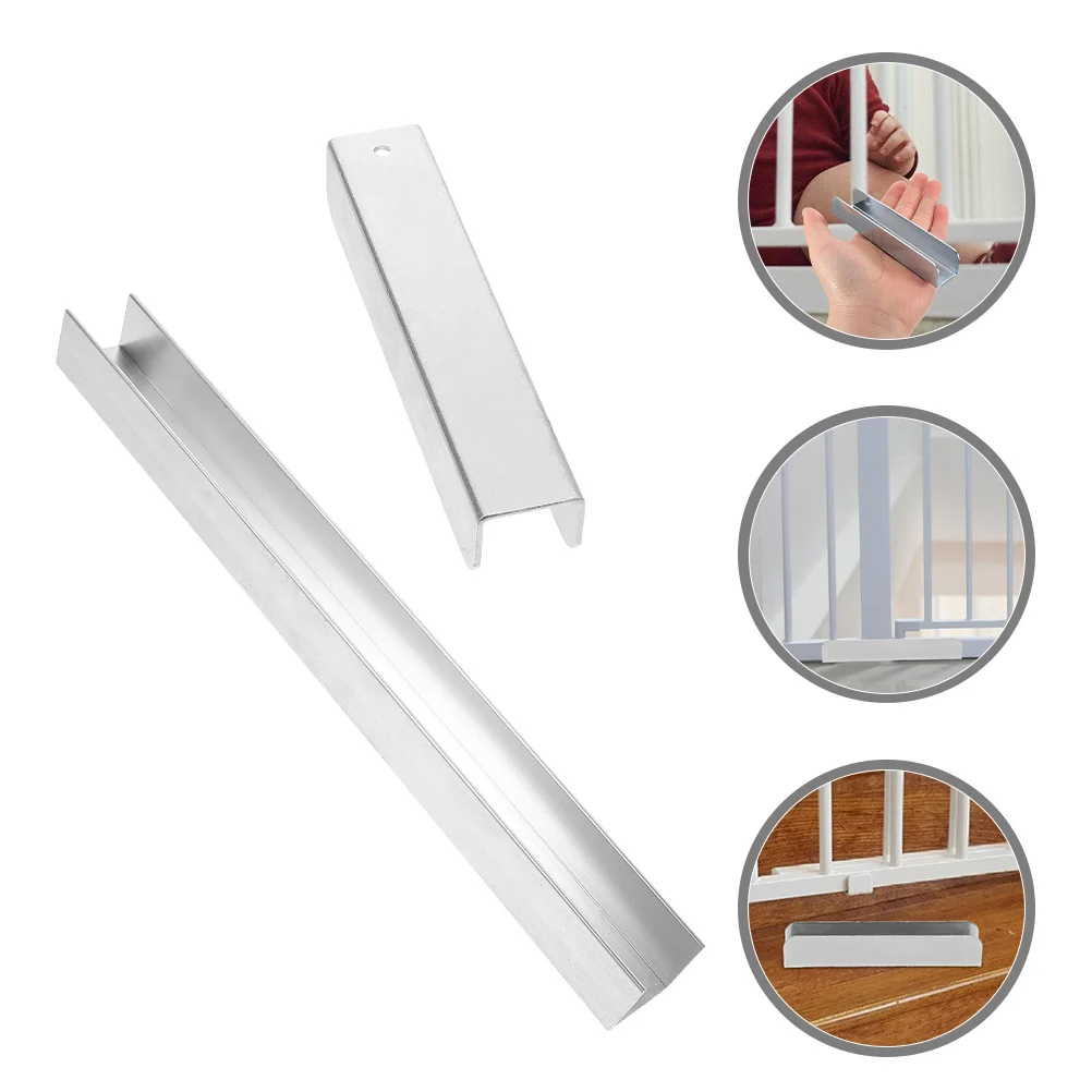 

2Pcs Baby Gate Reinforced Groove Parts Safety Fence Hardware Stair Gate Extension Doorway Barrier Pet Protection Kit