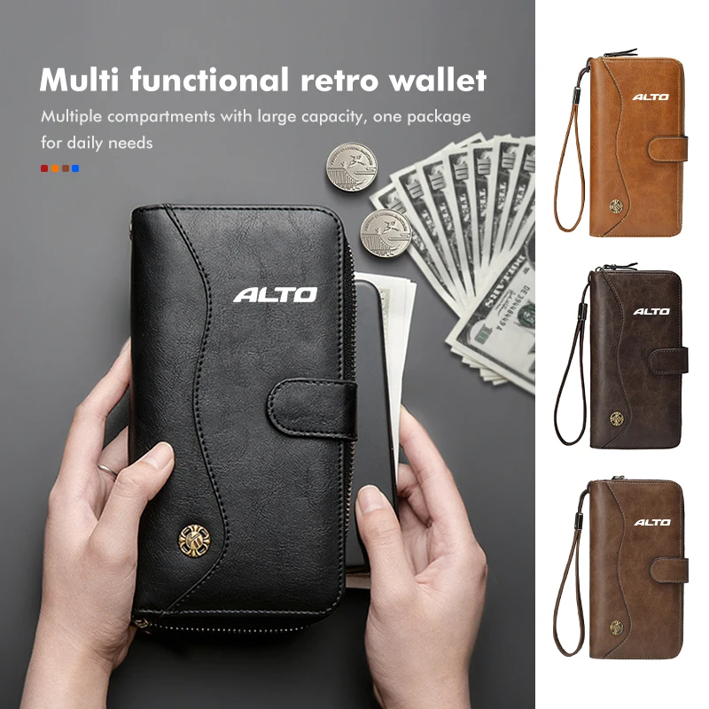 

Car Business Fashion Large Capacity Multi-function Zipper Wallet For Suzuki Alto IGNIS KIZASHI LAPIN SAMURAI Swift SX4 WAGONR