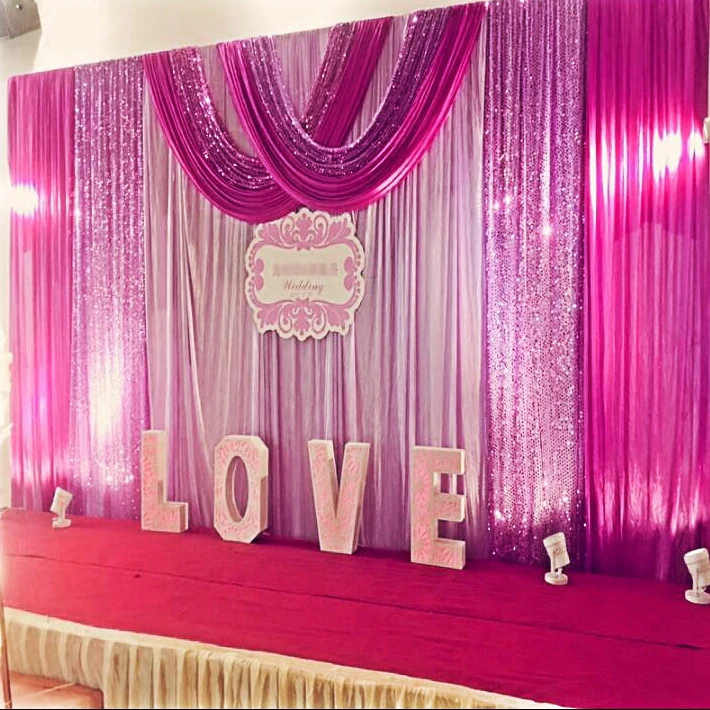 10FTX20FT Wedding Props Stage Welcome Background Cloth Sign In Table Backdrop Curtain Wall Panels Photo Booth Decoration