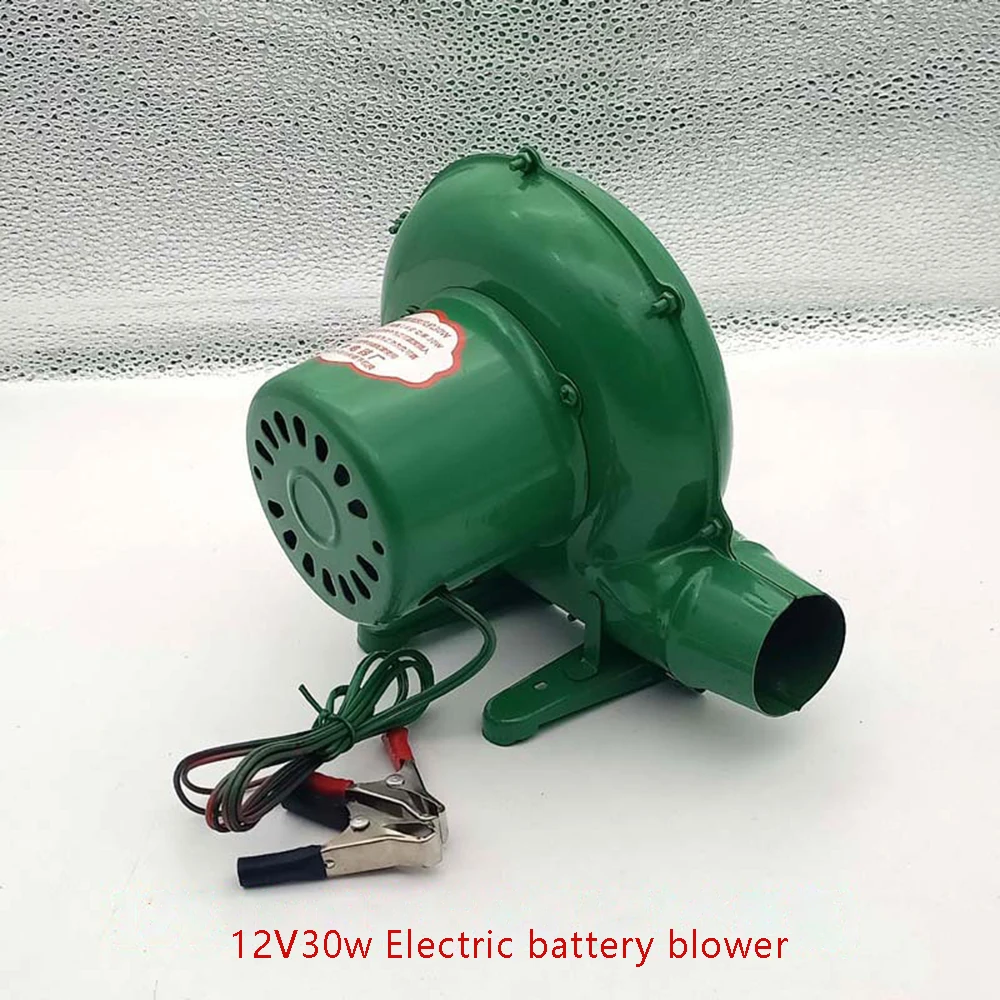 12V 80W Blower BBQ Outdoor Travel Portable All-Copper Motor Blower Tool Multi-Function Stove Home Canteen Blower Small