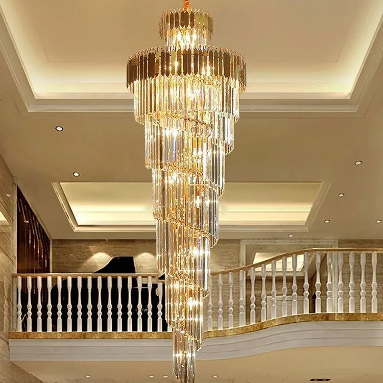 

Stairs, chandeliers, villas, living rooms, rotating, crystals, art