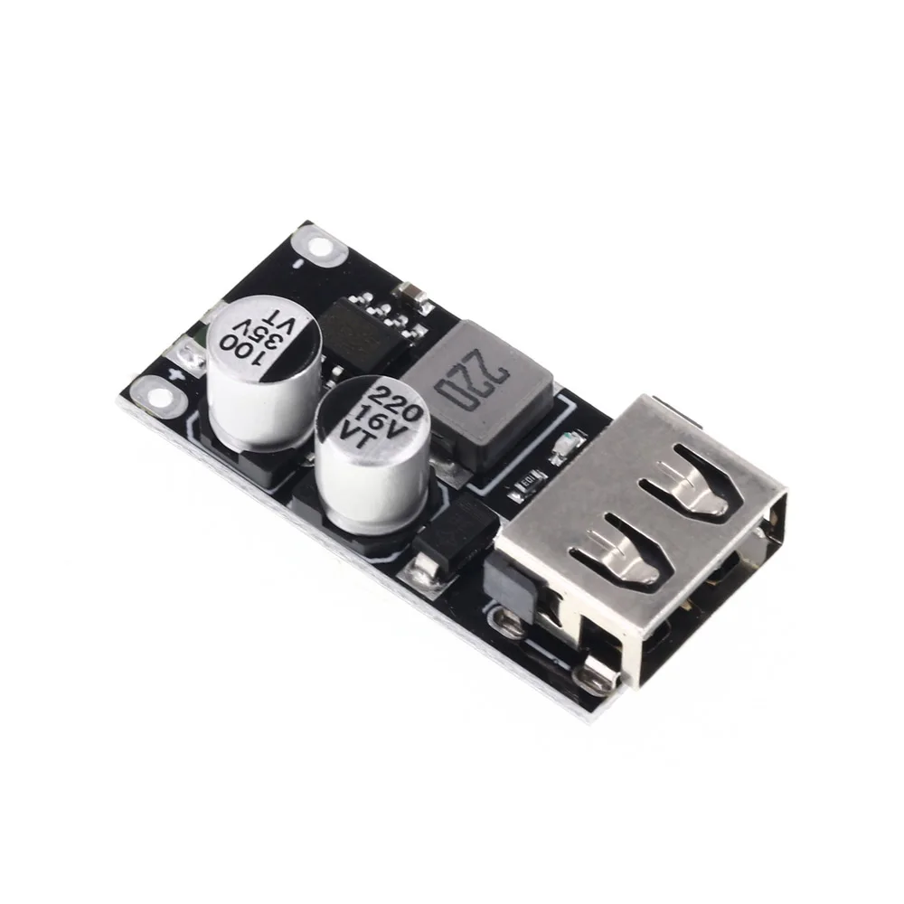 QC3.0 QC2.0 USB DC-DC Buck Converter Fast Charging Step Down Module 6-32V to 5V 24W Quick Charger Circuit Board 3-12V Adjustable