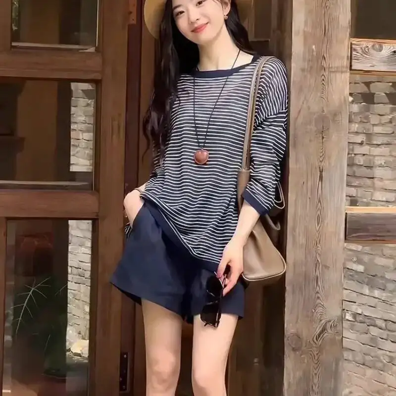 소매가 있는 풀오버 한국 스타일 여성 긴팔 티셔츠 의류 패션 인기 의류 저렴한 트렌디 탑 여성용