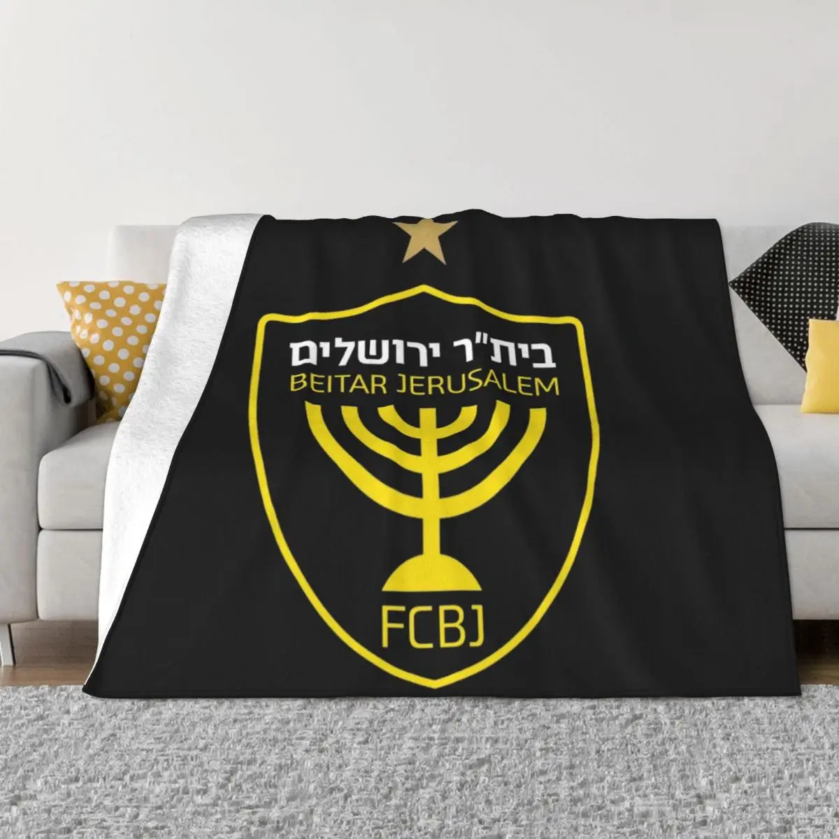 

Beitar Jerusalem 000285 Blanket Blankets Throw Blanket Sofa bed blanket Home And Decoration Throw Blanket