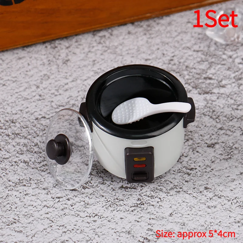 1Set 1:12 Dollhouse Kitchen Electrical Model Simulation Mini Rice Cooker. view 2