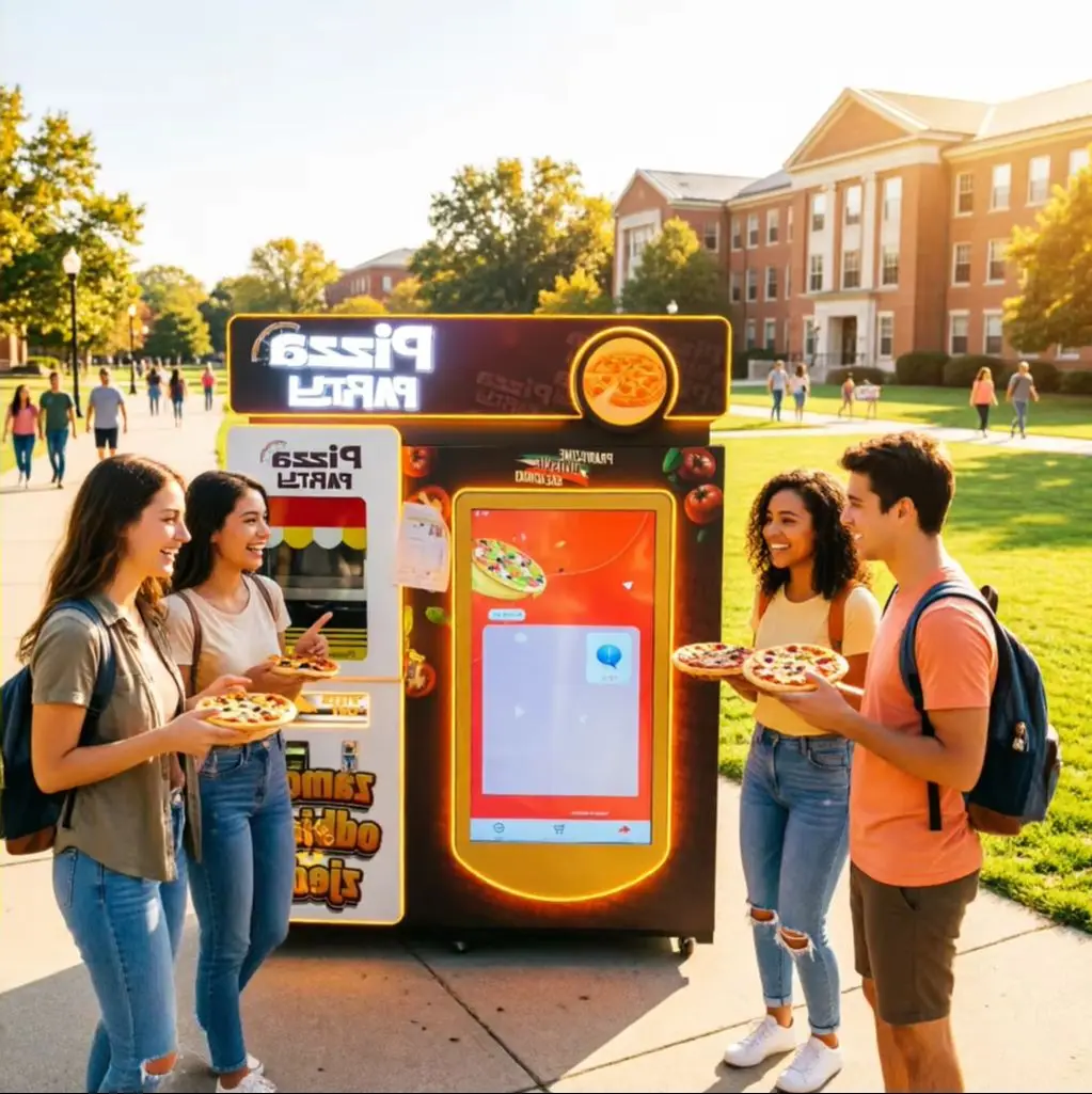 Commercial Pizza Vending Equipment Adjustable Heating Parameter For University Campus Office Business Park Staff Canteen
