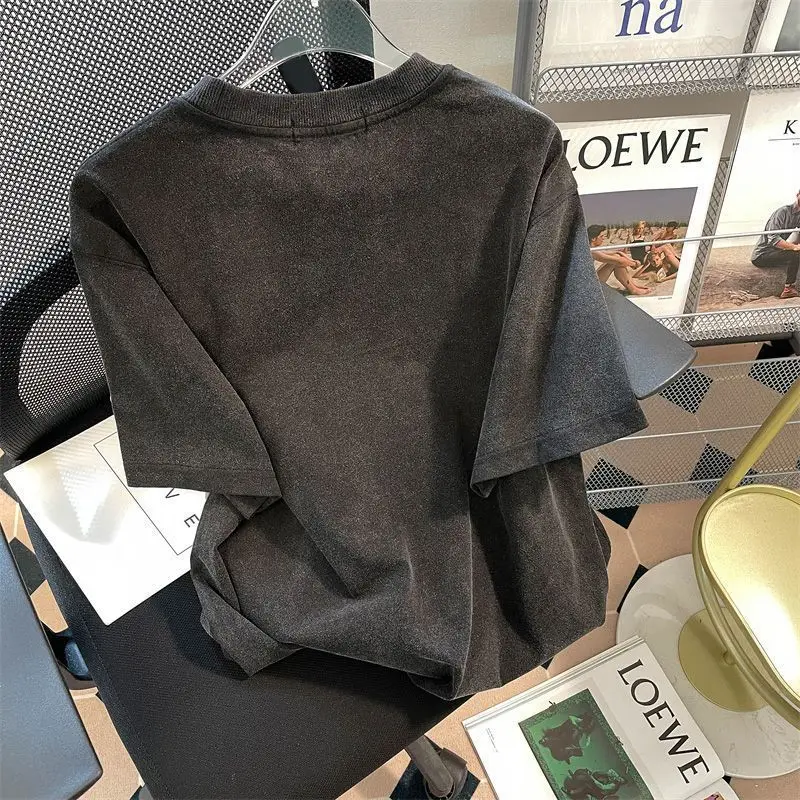

Short Sleeve T-Shirts Womens Cute Lace Patchwork Feminine Comfortable Relaxed Fit Sweet Japanese Summer Floral Casual Stylish