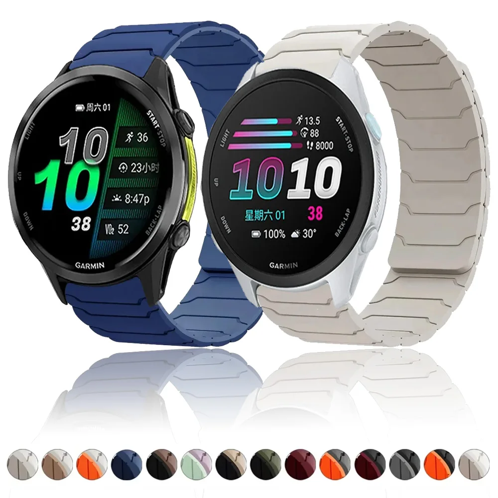 20mm 22mm Magnetisches Silikonarmband für Garmin Forerunner 170 70 570 970 265 965 Active 6 Komfortables Uhrenarmband Garmin Venu 4 45mm