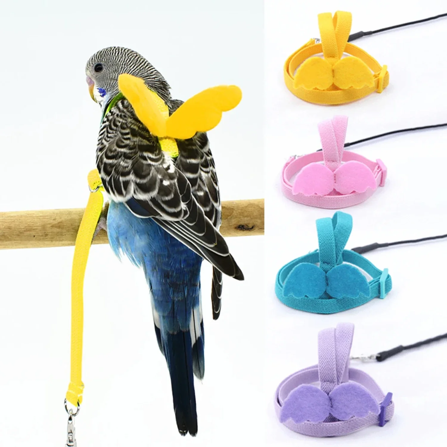 

Enhance Your Bird's Experience with this Ultimate Comfort High-Quality Adjustable Comfortable Harness Leash - Durable Flying Tra