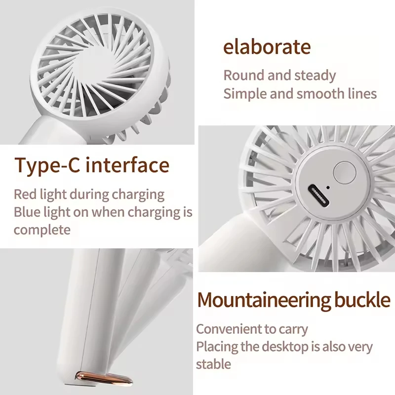 Custom LOGO High Speed Power Storm Cannon Handheld Fan Cold Cooling Mini Fan 1200 MAh Rechargeable Type-C Portable Usb Fan - view 4