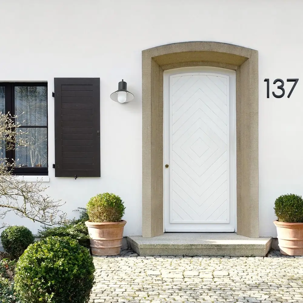 10 سنتيمتر ثلاثية الأبعاد 0 إلى 9 أرقام العلامة ABS البلاستيك ذاتية اللصق أرقام الباب لوحة تسجيل للمنزل صندوق البريد فندق عنوان الباب التسمية