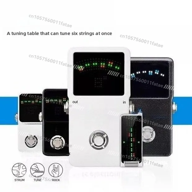 Electric Acoustic Guitar Bass Tuner Pedal Chromatic Clip-on Tuner Block with LCD Display
