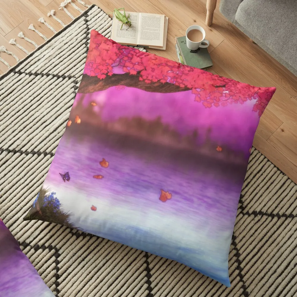 

Bisexual Landscape Tapestry / Pillow Floor Pillow Decorative Cushions For Luxury Sofa