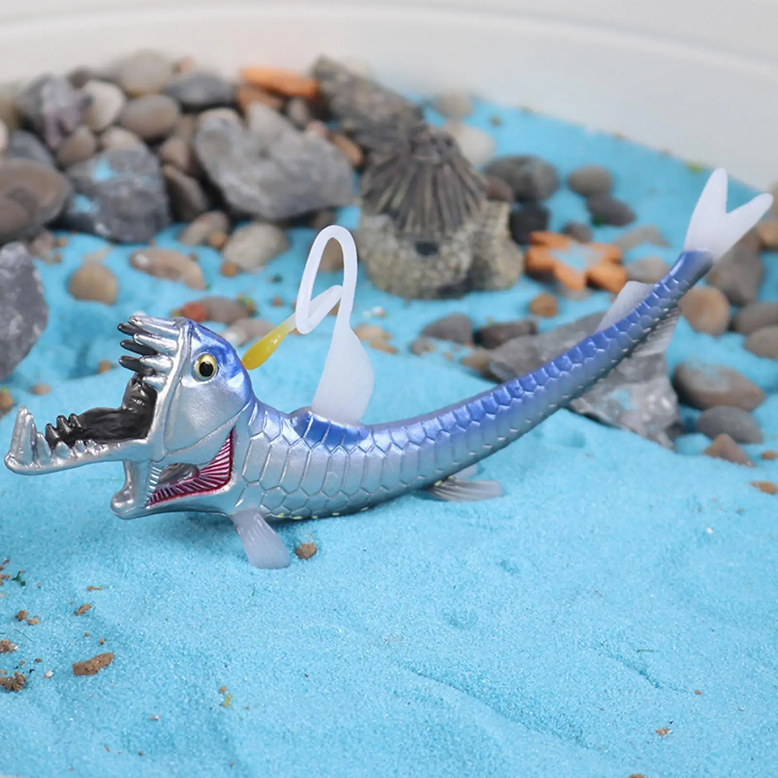 لعبة نماذج للحيوانات البحرية مجموعة نماذج لعب السمك للأولاد والأطفال Chauliodus #5