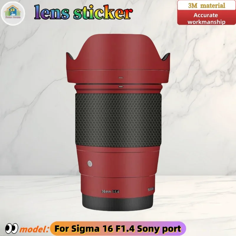 

16F1.4 For Sigma 16 F1.4 Sony port Camera lens sticker, DIY skin, Precision tailoring wear-resistant protective film