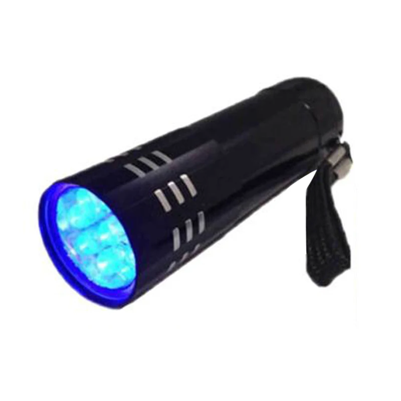 Portable Ultra Violet LED Flashlight 9LED UV Light Backlight 395nm Inspection Lamp Mini UV Flashlight Ultraviolet Torch Detector