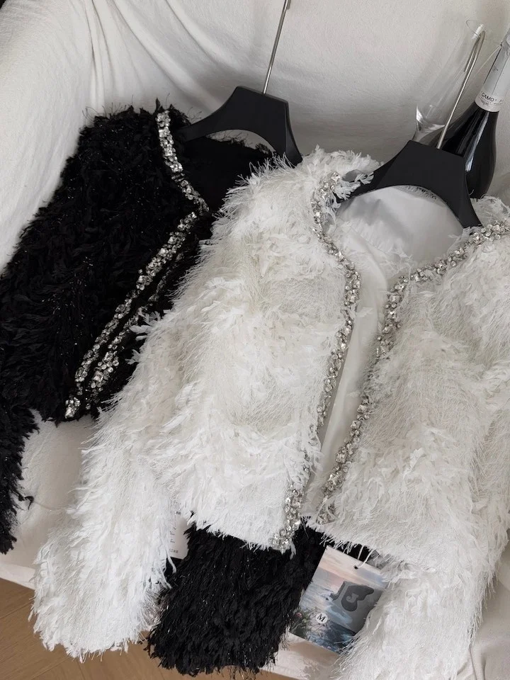 

ort Quilted Jaet Women's Faion Heavy Embellied Diamond Plu Vest Autumn Winter High End Sle Ele Lady