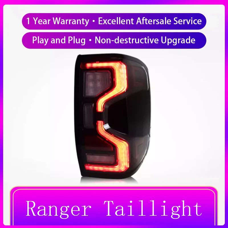 Car Taillight Styling FOR Ford Ranger T9 2021-2023 Tail Light DRL Rear Lamp Upgrade Dynamic Dynamic LED Auto Tool Accessories