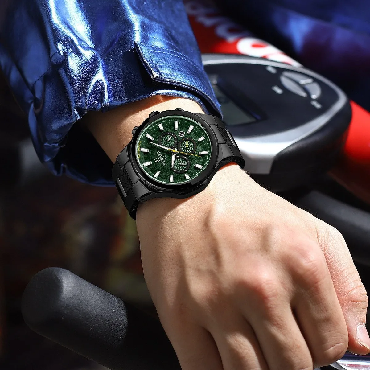 Boutique Men's Multifunctional Sports Watch Personalized Silicone Strap Waterproof Chronograph Men's Watch