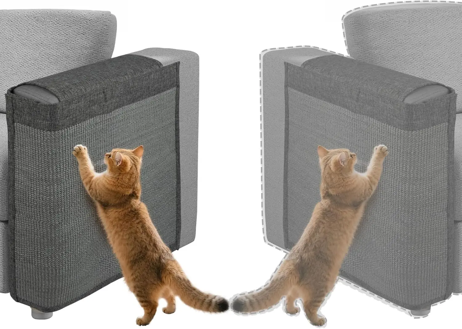 

Двусторонняя защита для дивана от кошачьих царапин из натурального сизаля для защиты мебели, защита дивана от кошачьих когтей