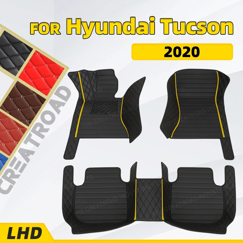 Custom Car Floor Mats For Beijing-Hyundai Tucson 2020 Auto Foot Pads Automobile Carpet Cover  interior accessories