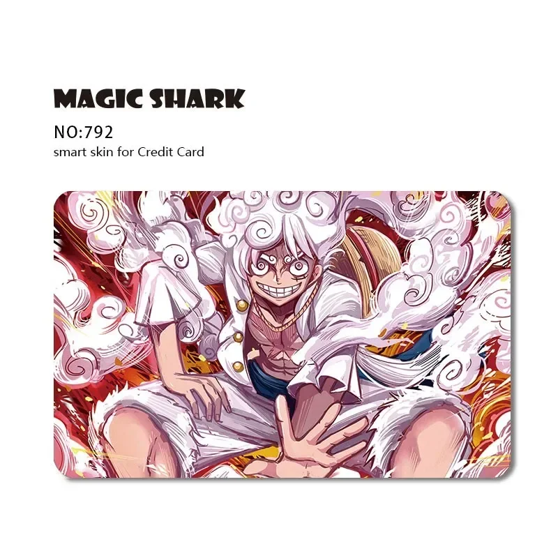 Fashion Cartoon Anime Game One Piece Naruto Dragon Ball PVC Matte Film Sticker Case Skin for Credit Card Big Small No Chip HT12