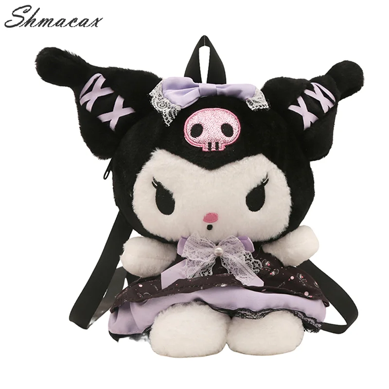 

Plushie Plush Backpack Kuromi My Melody Shoulder Bag Large Capacity Kawaii Plush Stuffed Animal Doll Kids Toy Gift