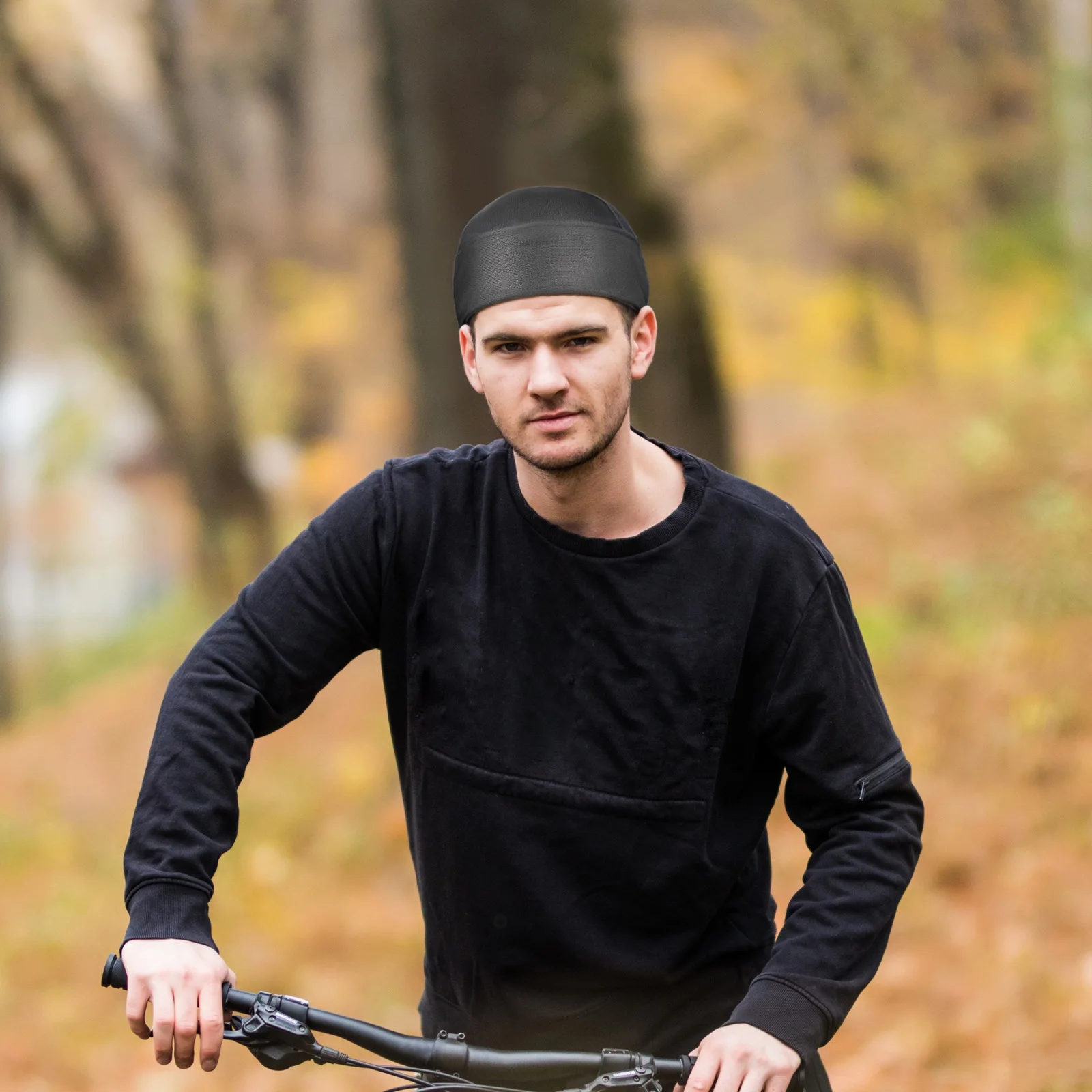 

6pcs Outdoor Hat Turban Skull Caps Sweat Headb Tied Beanie Polyester Cycling Men Hats Breathing Wicking Assorted Colors
