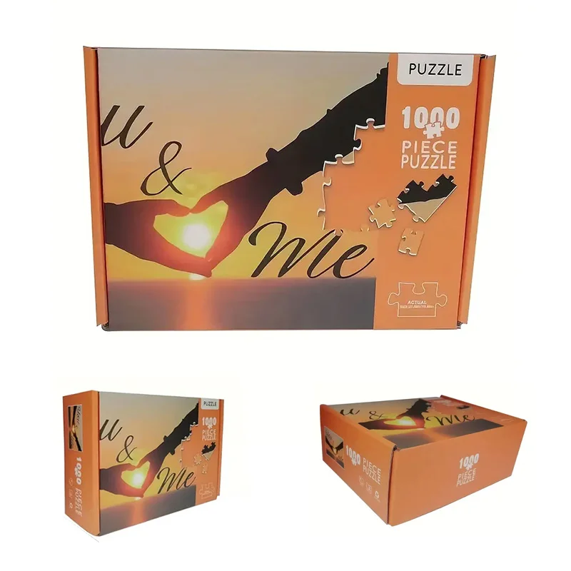 

High Quality 70cm*50cm 1000pcs Lovers Theme Hands Jigsaw Puzzle Adult Beautiful Landscape Puzzle Wall Decor