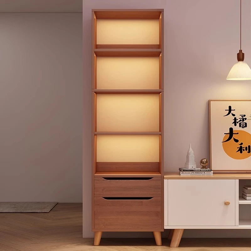 

Small Narrow bookshelf Simple Standing Household Modern Bookshelf Living Room Interior librerias estanterías Organizer furniture