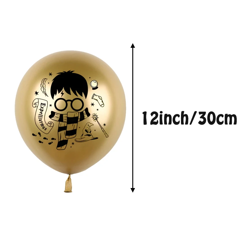 10Pcs 12inch Harry Potter Solid Color Latex Balloon Children\'s Happy Birthday Party Decoration Baby Shower Globos Balloon Toy