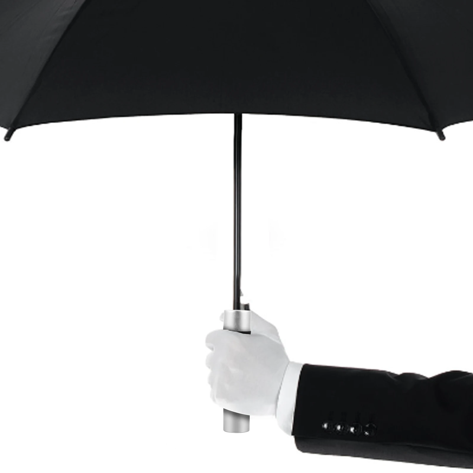 

Replacement Handle Grip Metal Long Silver Double Travel Lightweight Anti Slip Wear Resistant Practical Rain for Long