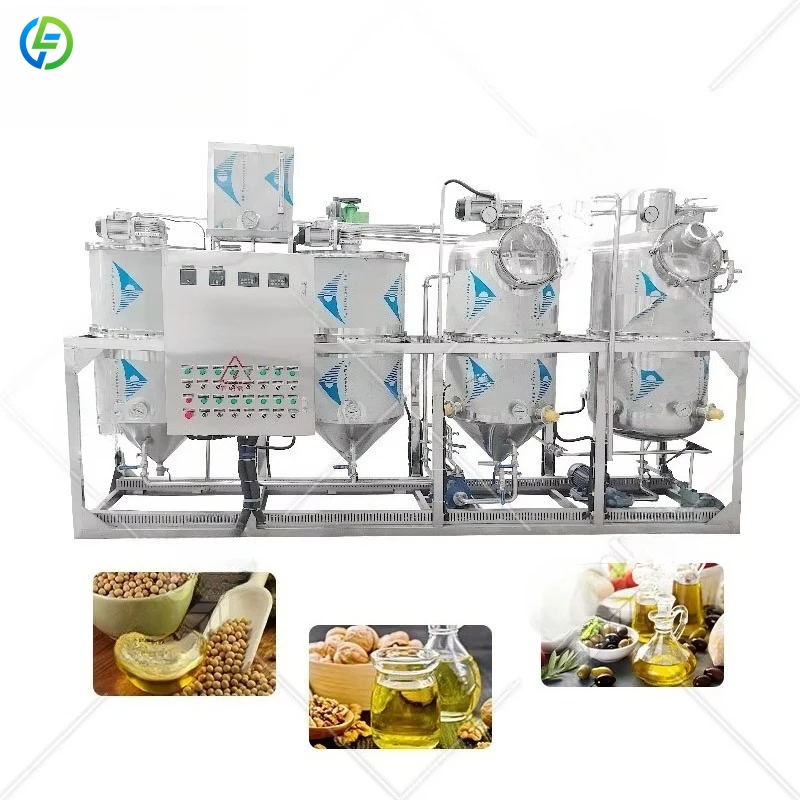 Customized  High Quality Soybean Cooking Oil Refine Machine 5 Ton 10 Ton Sunflower Oil Degumming Refinery