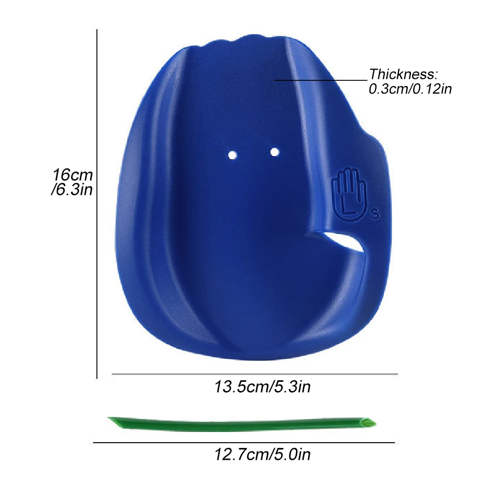 1Pair Swimming Hand Paddles - Build Strength & Technique, Finger Holes Design for Freestyle & All Strokes