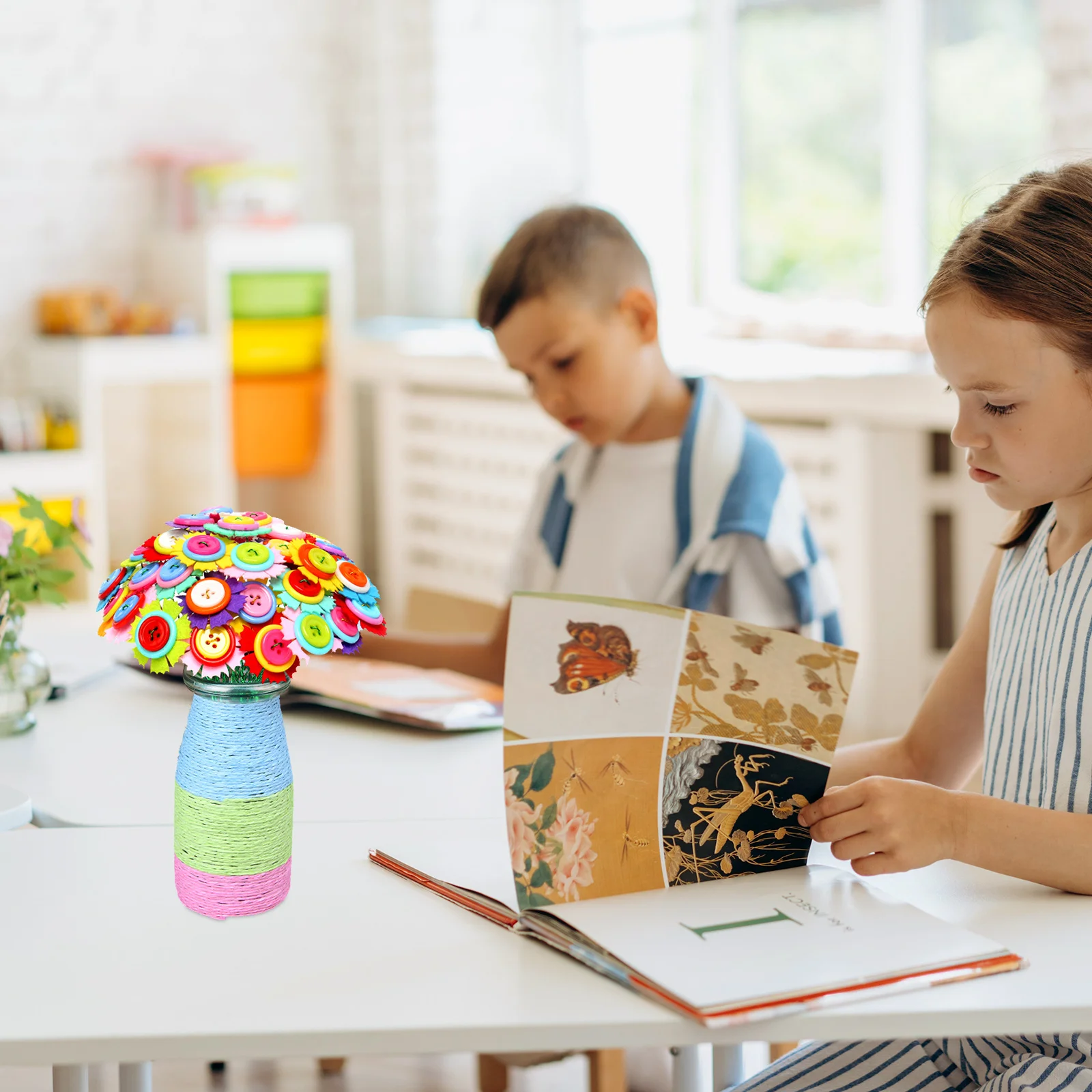 Kits d'artisanat de fleurs pour enfants, 2 ensembles, fournitures de fête, cadeaux d'anniversaire, cultiver les mains, compétences cérébrales, Design attrayant