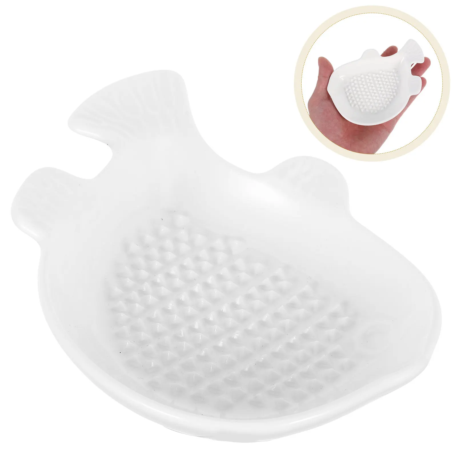 

Ceramic Fish Manual Grinding Bowl Baby Food Grinder Garlic Ginger Crusher Portable Kitchen Supplement Tool for Healthy Feeding