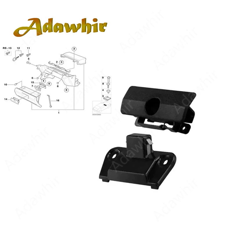 

Glove Box Lock Latch Catch for BMW E30 E34 E28 - Part # 51161946513 (Fits 325i 525i 535i)