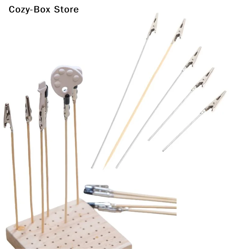 

[ZY]10/20/50Pcs DIY Wood And Metal Painting Stand Alligator Clip Stick Modeling Tool For Airbrush Model Part Accessories[ZY]