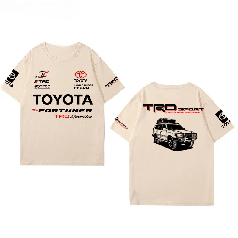 2025 Summer Toyota Custom GR86 Car Friends Association WRC Racing Around The Cotton Men's Short-sleeved T-shirt Fashion