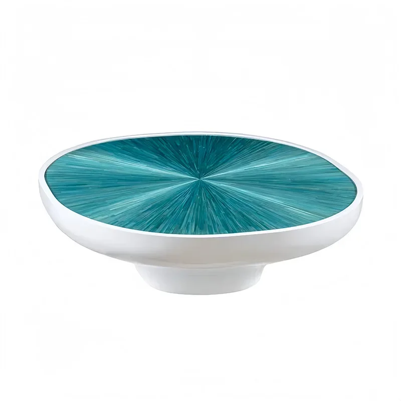 Mosaic square round coffee table art hand painted color painted coffee table rock slab stone tea table