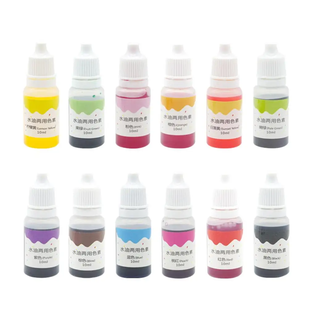 Epoxy Pigments Natural Food Coloring Baking Soap Dye Liquid Kit for DIY Candle Making and Pastry Decor