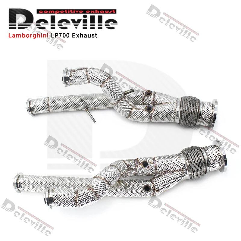 Uitlaat Rechte Downpipe Voor Lamborghini Aventador LP700-4 6.5 2011-2016 Turbine motor spruitstuk Downpipe Uitlaat