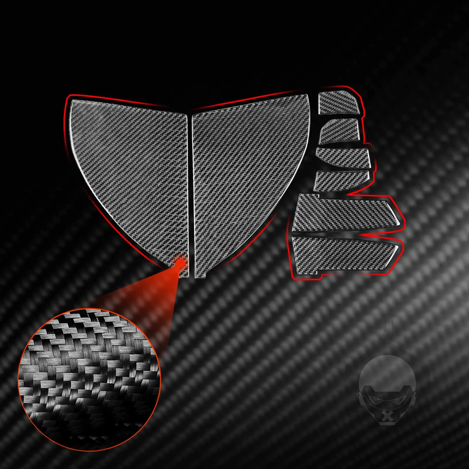 Real Carbon Fiber Car Accessories Dashboard Sides Decorative Cover Soft Sticker For Honda Accord 10th Gen 2018 2019 2020 2021 view 6