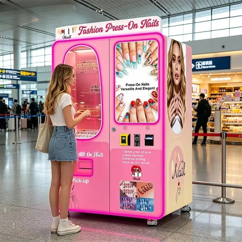 Factory DIY Nail Art Self‑Service Vending Machine Advanced Smart Nail Kiosk For Commercial Store Mall Use