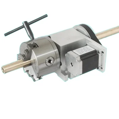 

Cnc Milling Machine, Cnc Dividing Head With 4 Jaw Centering Chuck (57HS76-3004 Stepper Motor)